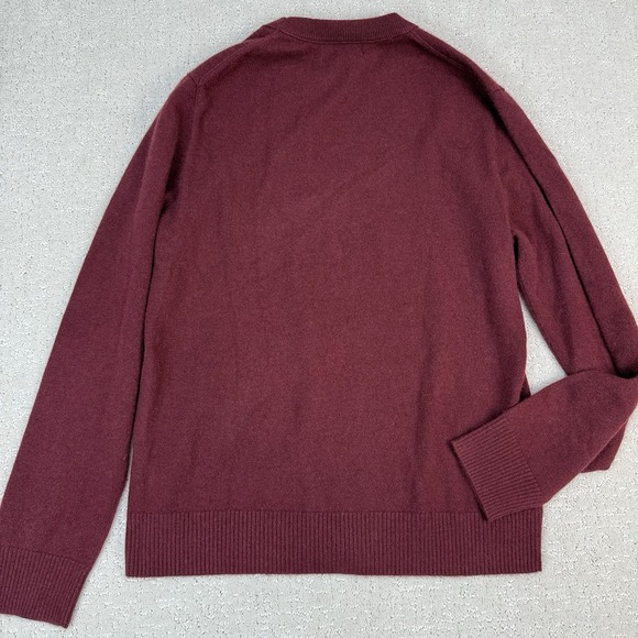 Banana Republic 100% Cashmere Crewneck Sweater Mens M Burgundy $180 2024 - Picture 4 of 10